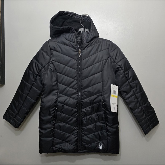 Spyder Other - Spyder NWT Big Girls Boundless Long Puffer Coat Size Medium 8/10 Black